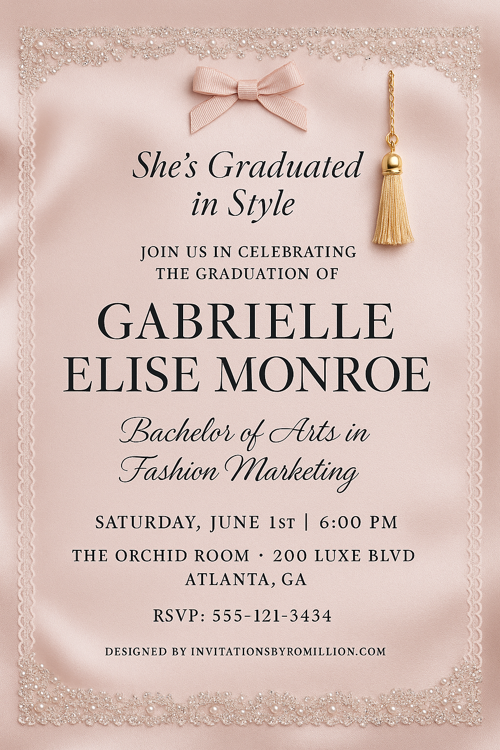 Fashionable Grad Invite - Male